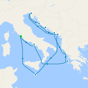 Italy, Greece & Adriatic from Civitavecchia