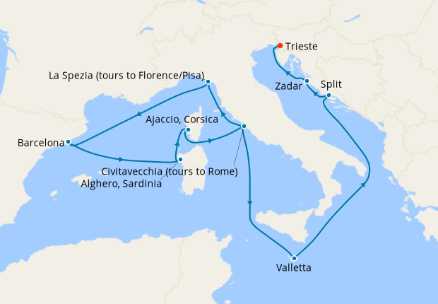Cruise Itinerary Map