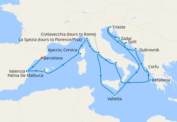 Cruise Itinerary Map