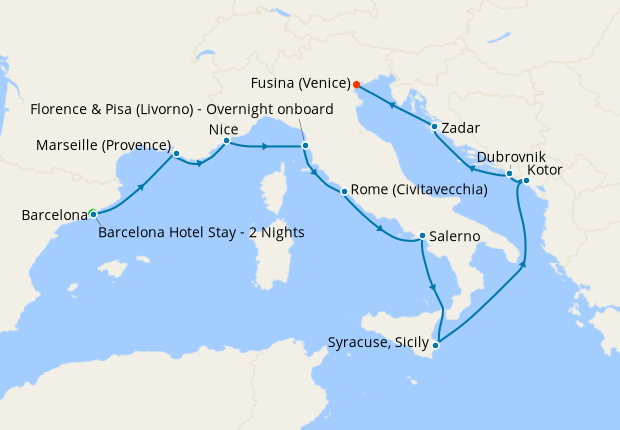 Cruise Itinerary Map