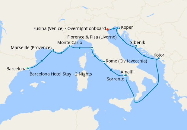 Cruise Itinerary Map