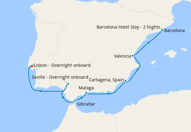 Cruise Itinerary Map