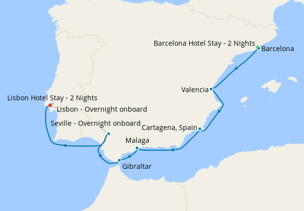 Cruise Itinerary Map