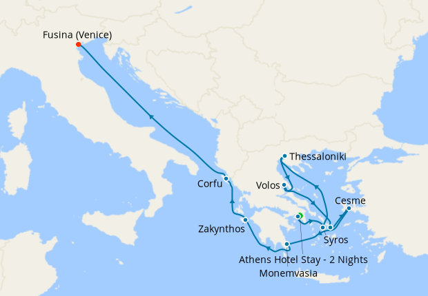 Cruise Itinerary Map