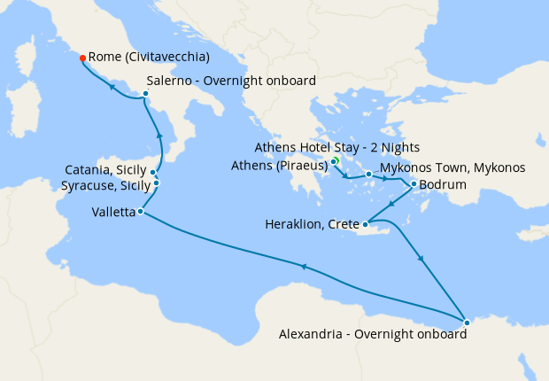 Cruise Itinerary Map