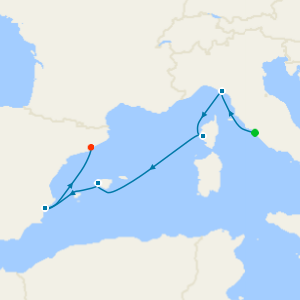 Italy, France & Spain from Civitavecchia