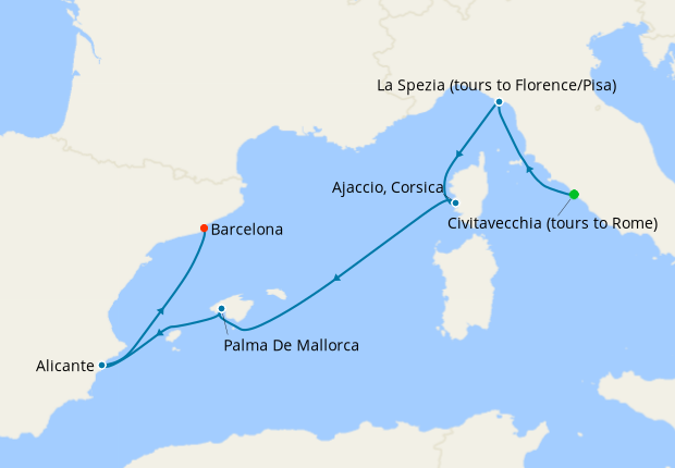 Cruise Itinerary Map