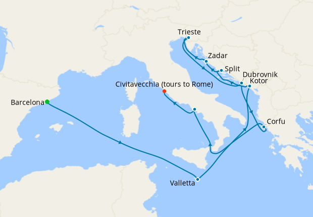 Cruise Itinerary Map