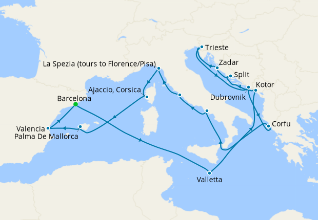 Cruise Itinerary Map