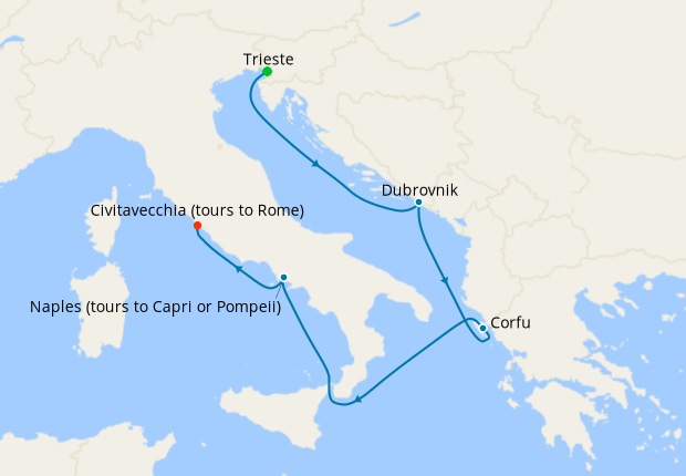 Cruise Itinerary Map