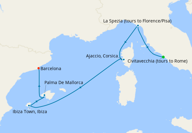 Cruise Itinerary Map
