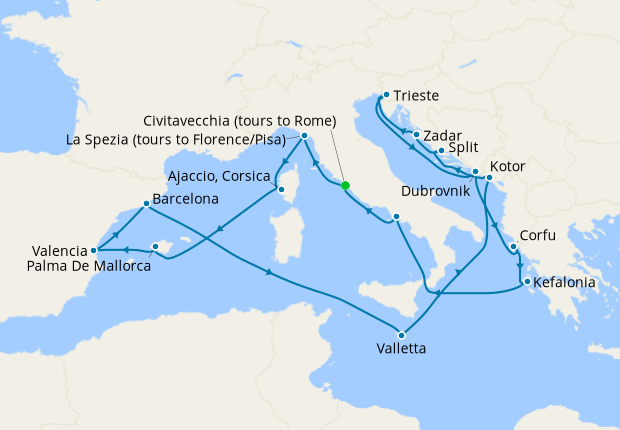 Cruise Itinerary Map