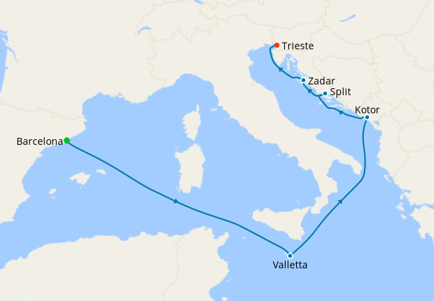 Cruise Itinerary Map