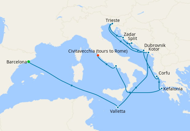Cruise Itinerary Map
