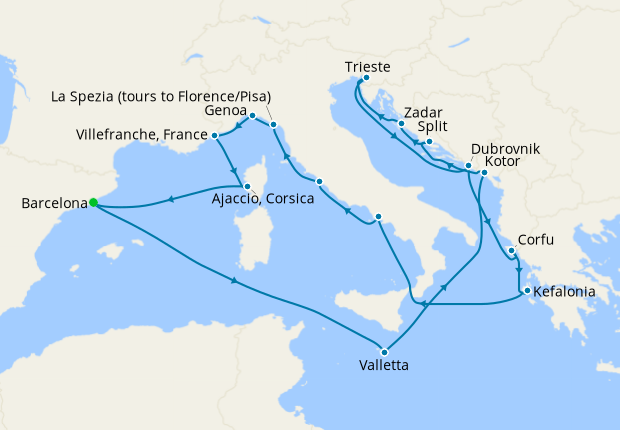 Cruise Itinerary Map
