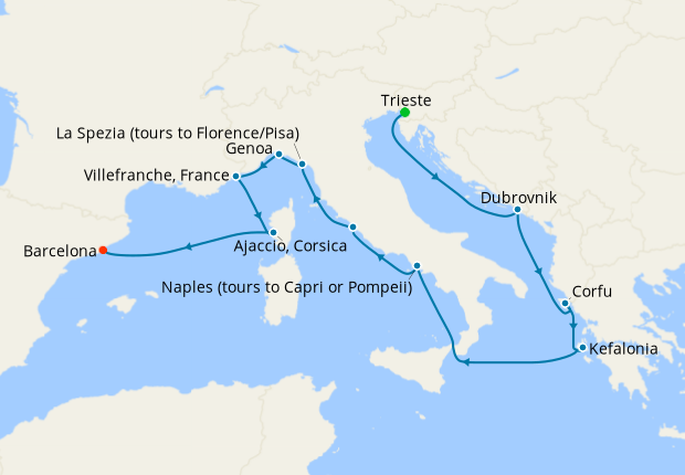 Cruise Itinerary Map
