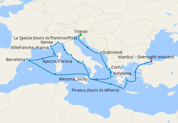 Cruise Itinerary Map