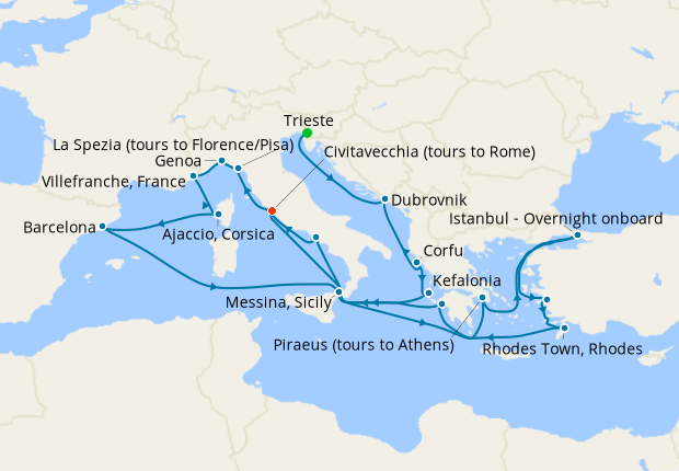 Cruise Itinerary Map