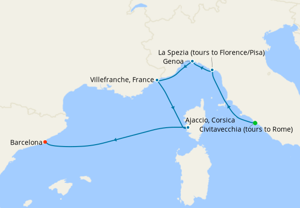 Cruise Itinerary Map