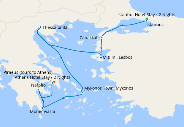 Cruise Itinerary Map