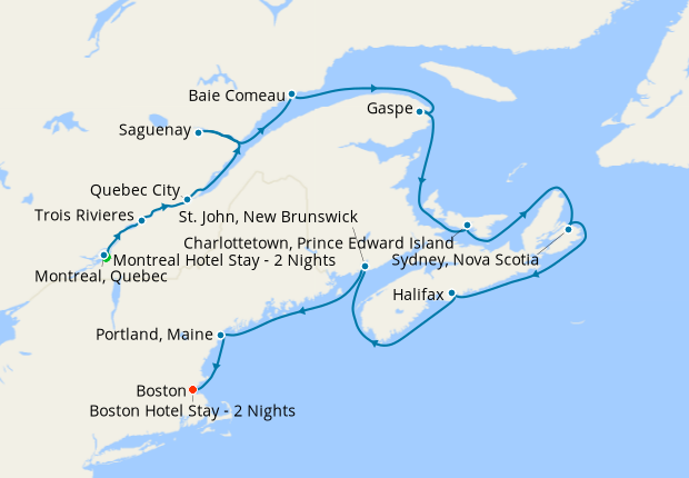 Cruise Itinerary Map
