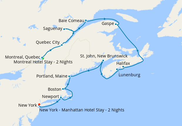Cruise Itinerary Map