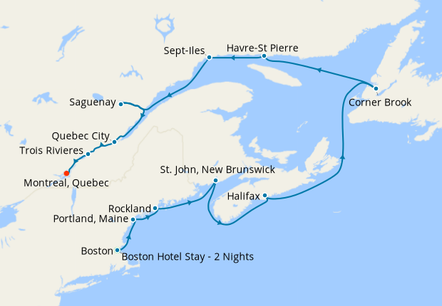 Cruise Itinerary Map