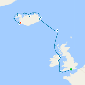 Ireland & Iceland from Portsmouth to Reykjavik with Stay