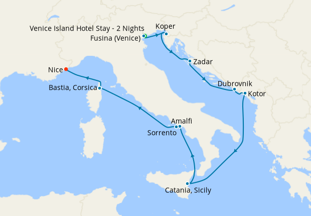 Cruise Itinerary Map