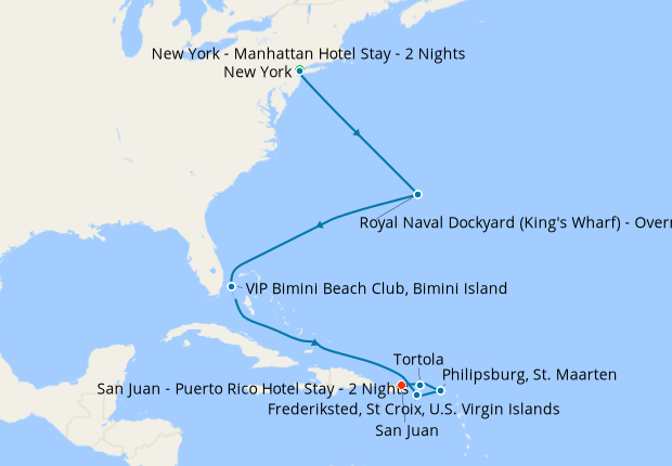 Cruise Itinerary Map