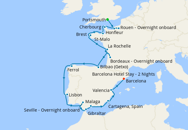 Cruise Itinerary Map