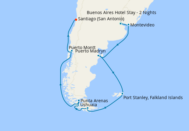 Cruise Itinerary Map