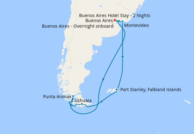 Cruise Itinerary Map
