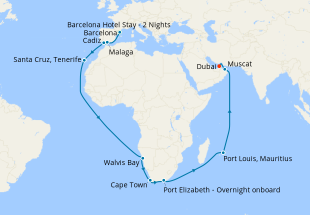 Cruise Itinerary Map