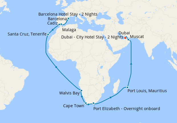 Cruise Itinerary Map