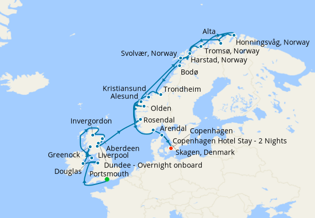 Cruise Itinerary Map