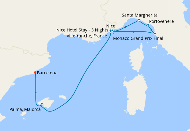 Cruise Itinerary Map