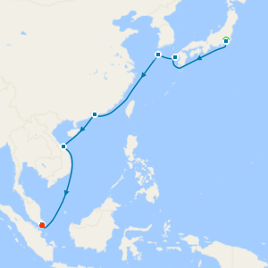 Japan, Hong Kong & Vietnam with Tokyo & Sentosa Island Stays