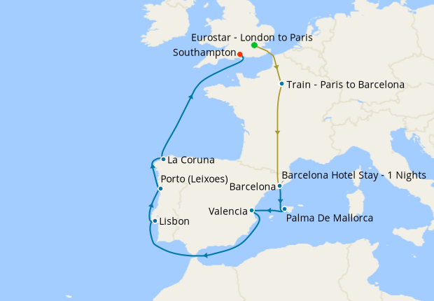Cruise Itinerary Map