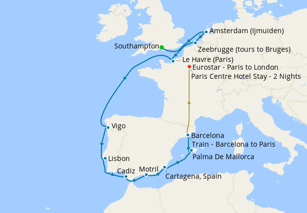 Cruise Itinerary Map