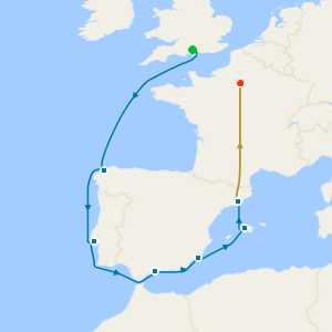 No Fly Spain & Portugal from Southampton with Barcelona and Paris Stays