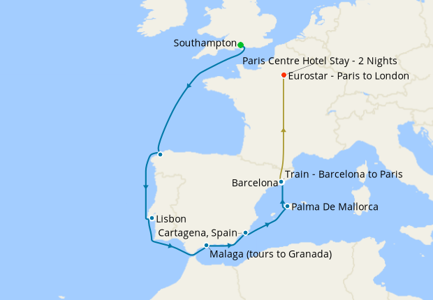 Cruise Itinerary Map