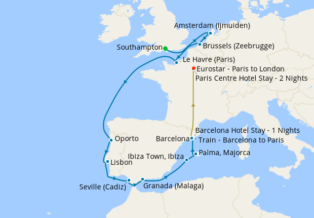 Cruise Itinerary Map