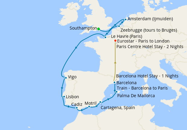 Cruise Itinerary Map