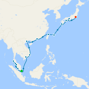 Cruise from Singapore to Tokyo