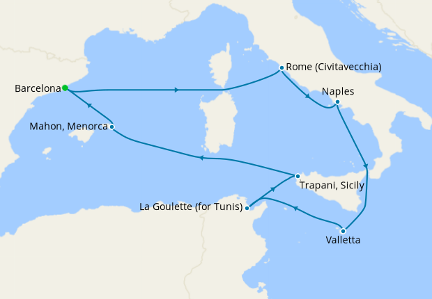 Cruise Itinerary Map