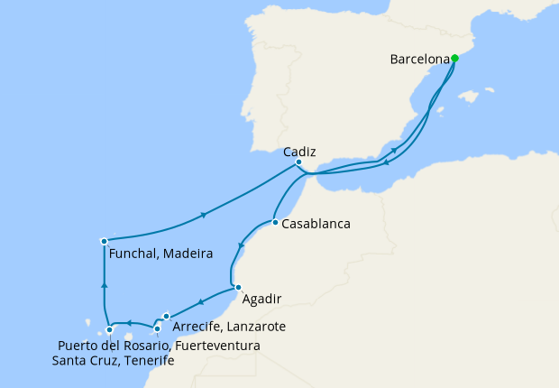 Cruise Itinerary Map