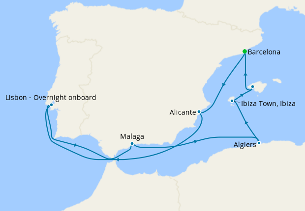 Cruise Itinerary Map