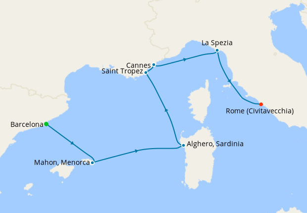 Cruise Itinerary Map