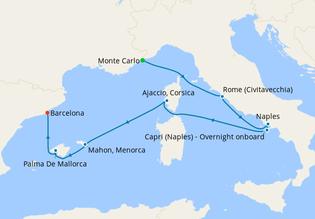 Cruise Itinerary Map